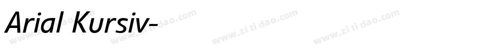 Arial Kursiv字体转换